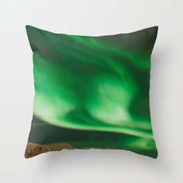 Northern Lights in Norway Throw Pillow