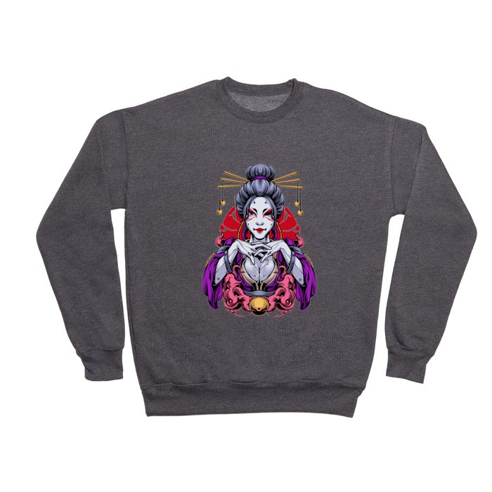 Kabuki Girl Cyberpunk Crewneck Sweatshirt