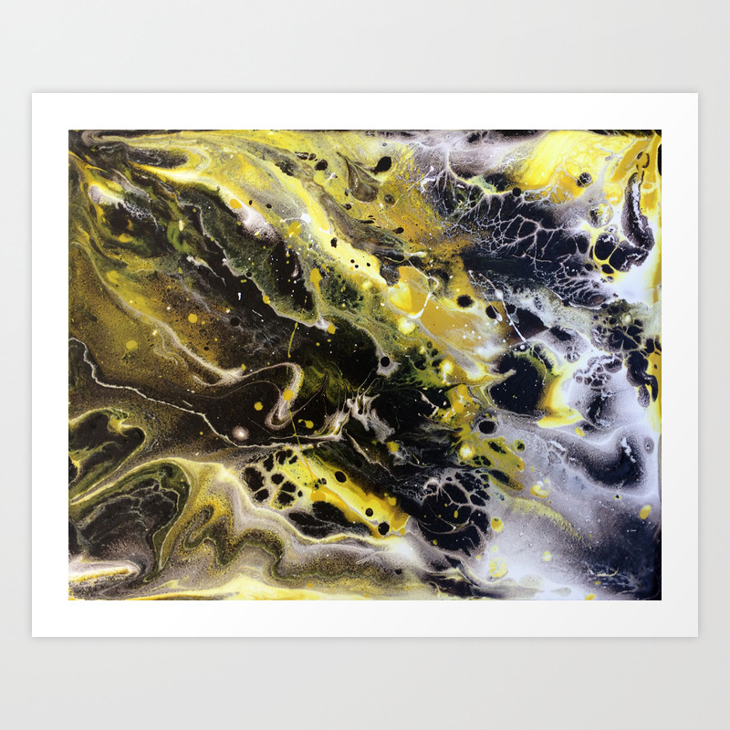 Original Acrylic Painting Poured Painting Abstract Acrylic Flow