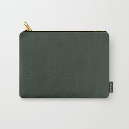 Dark Gray-Green Solid Color Pantone Mountain View 19-5918 TCX Shades of Green Hues Carry-All Pouch
