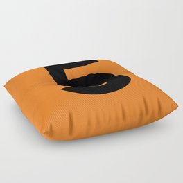 Number 5 (Black & Orange) Floor Pillow