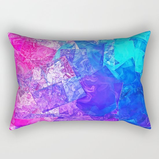 Textured Paper Overlay Rectangular Pillow
