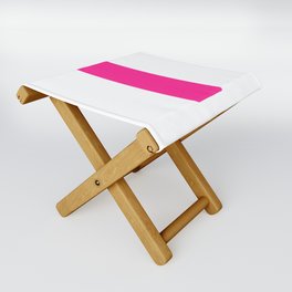 I (Dark Pink & White Letter) Folding Stool