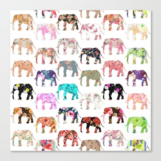 Floral Herd Canvas Print