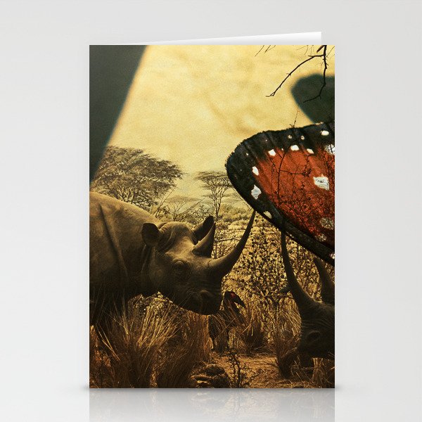 Diorama :: Rhinos Stationery Cards