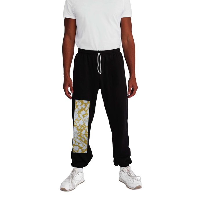 White Marble and Gold 02 Sweatpants