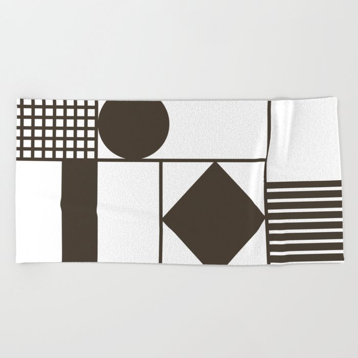 Geometric balance modern shapes composition 23 Beach Towel