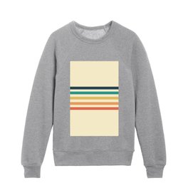 Colorful Stripes Light Abstract Pattern Kids Crewneck
