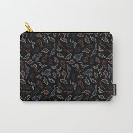 Dinosaurs - Color on Black Carry-All Pouch