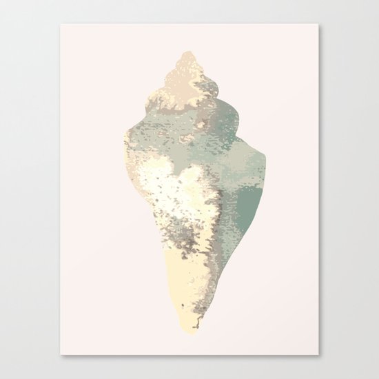 Seashell in pink Canvas Print