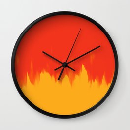Red and Orange Smear Wall Clock