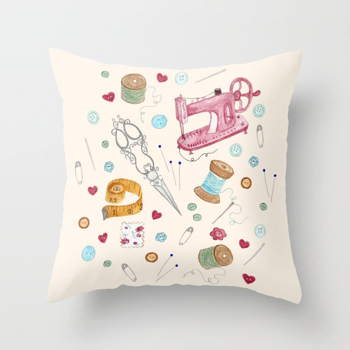 Sewing Throw Pillow