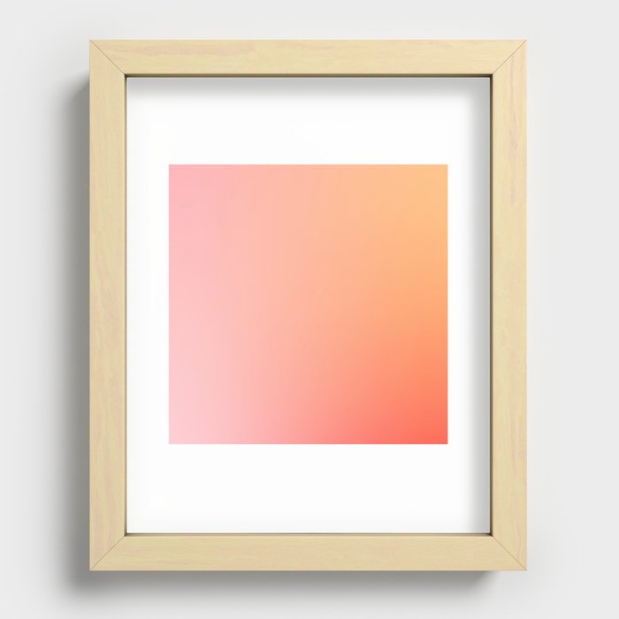 44 Pink Gradient Background Colour Palette 220721 Aura Ombre Valourine Digital Minimalist Art Recessed Framed Print