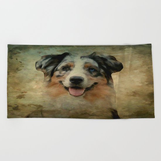 Australian Shepard - Aussie Beach Towel