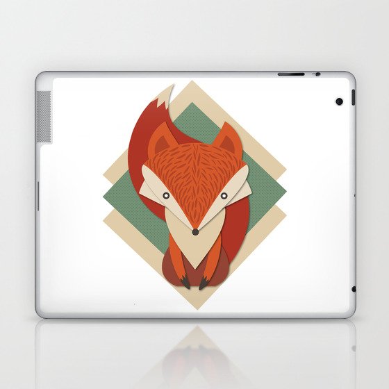 Retro Fox Laptop & iPad Skin