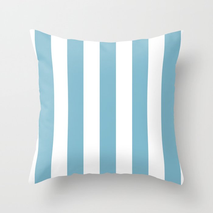 Powder Blue White Stripe Throw Pillow By Goingdigital Society6 Powder Blue White Stripe Throw Pillow