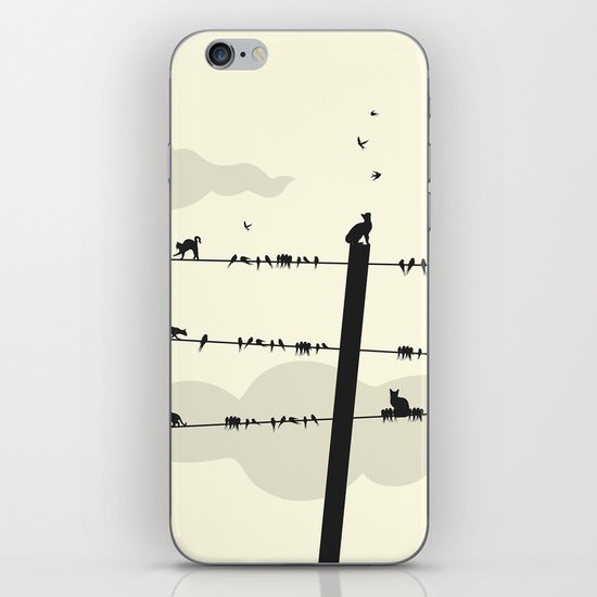 Cats and Birds iPhone Skin