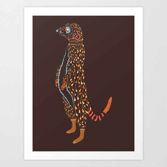 Abstract Meerkat Art Print