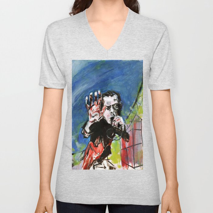 Nick Cave Red Right Hand V Neck T Shirt