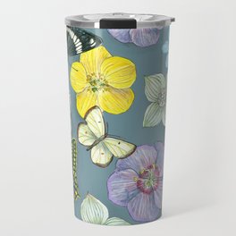 Alaska Butterflies and Flowers Travel Mug