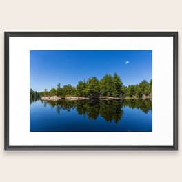 Reflection on Rainy Lake at Voyageurs National Park Framed Art Print