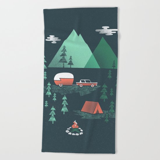 Pitch a Tent Beach Towel