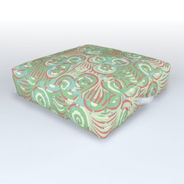 Celtic clover pattern in green Outdoor Floor Cushion