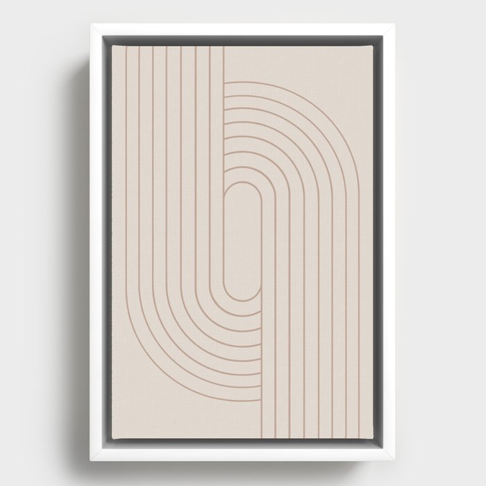 Oval Lines Abstract XXIX Framed Canvas
