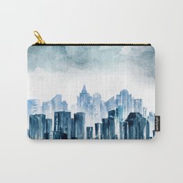 Hand-drawn Watercolor New York City Skyline Carry-All Pouch
