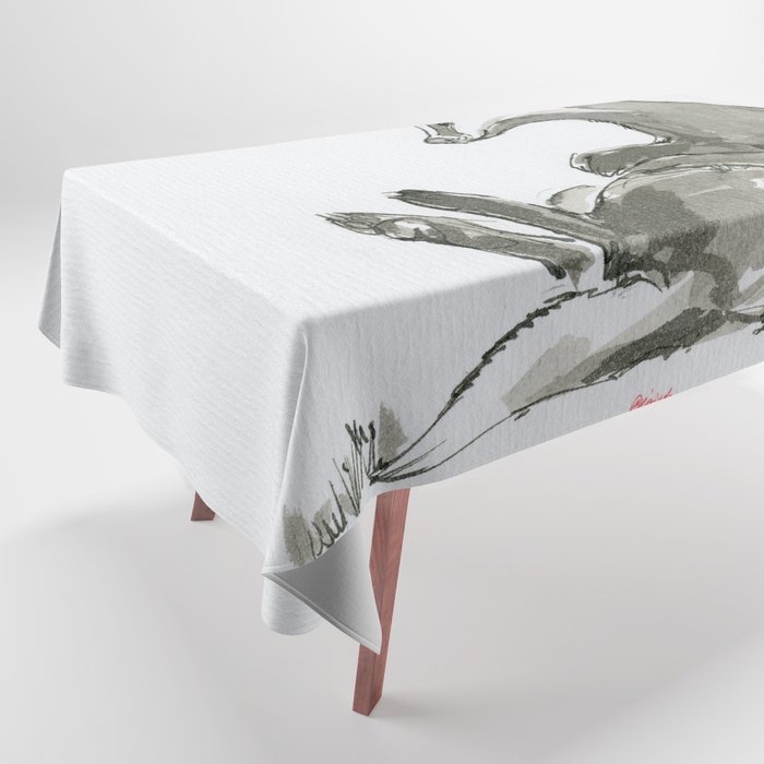 Grooming badger Tablecloth