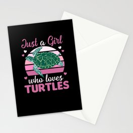 Just A Girl who Loves Turtles - cute Turtle Stationery Card