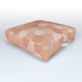 Brown Hexagon polygon pattern. Digital Illustration background Outdoor Floor Cushion