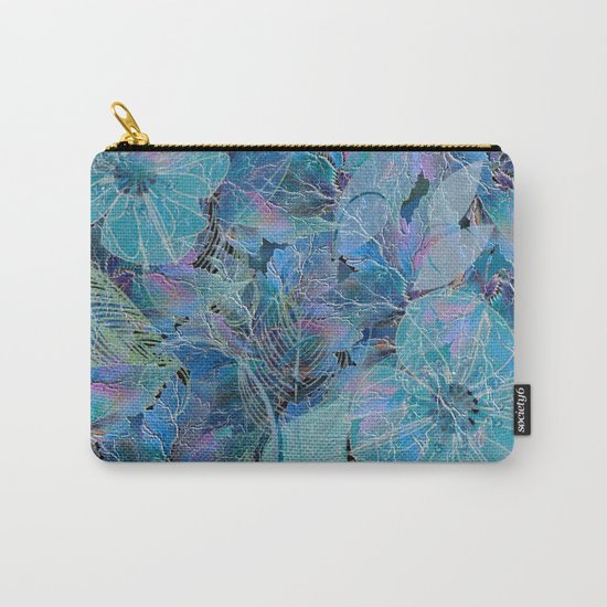 Blue-blue and Some Pink Blob Carry-All Pouch