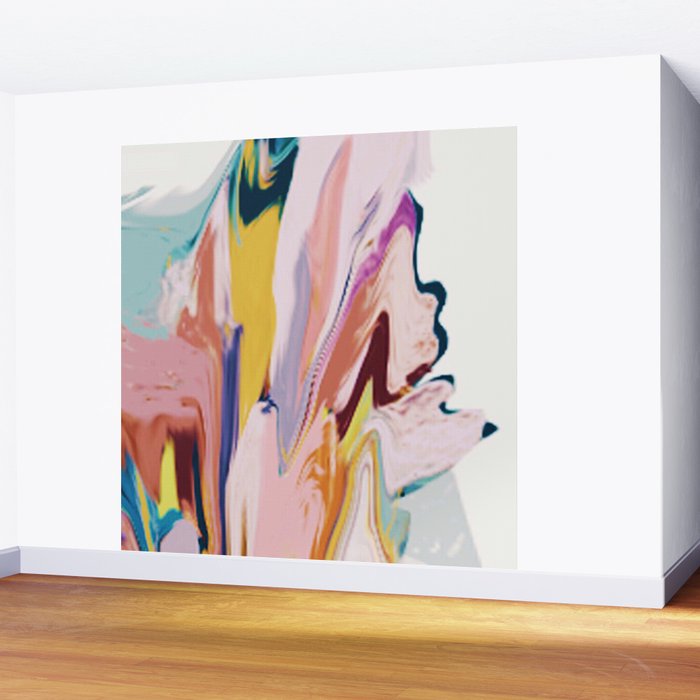 Bloom 2 A Colorful Abstract Digital Painting Wall Mural