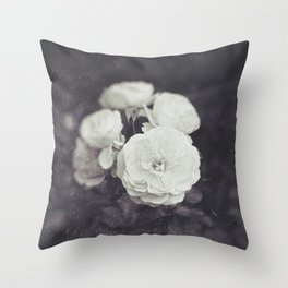 Retro Style Photography of Rose Flowers. Throw Pillow