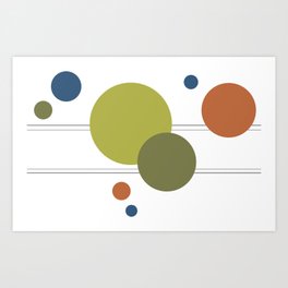 Circles In Transit, Forest colors Art Print