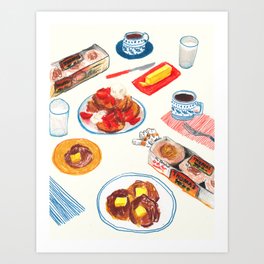 Breakfast Breakfast  Art Print