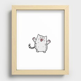 Costume For Cat Lover. Gift From Dad Recessed Framed Print