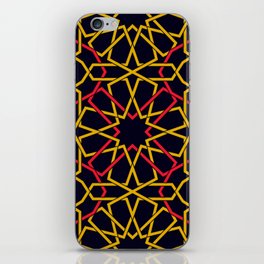 Red & Yellow Color Arab Square Pattern iPhone Skin