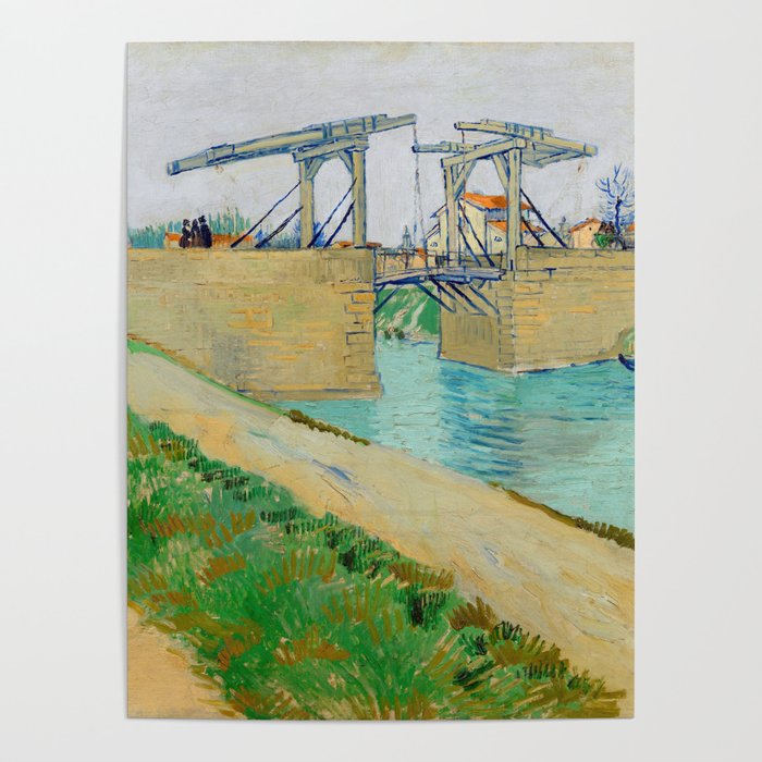 Vincent van Gogh - Langlois Bridge at Arles with Road Alongside the Canal Poster