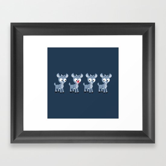 Hey look, it's Rudolph! Framed Art Print