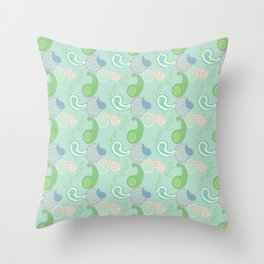 Paisley Reimagined Mint Throw Pillow