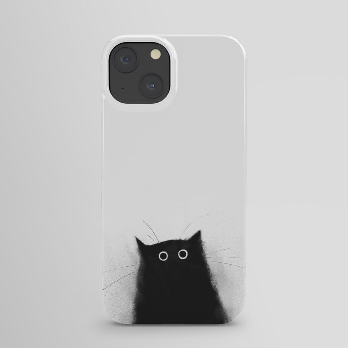 Fuzzy Black Cat iPhone Case