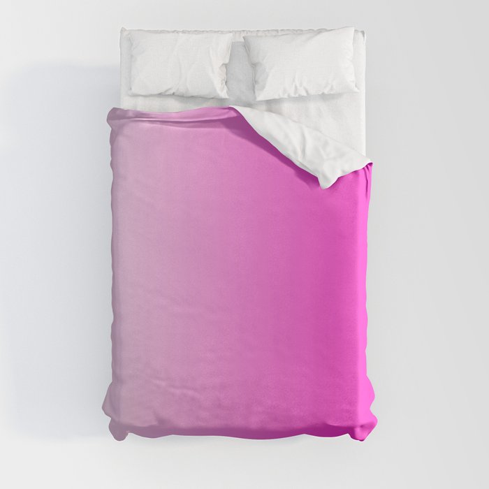 White and Pink Gradient 044 Duvet Cover