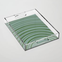 Green Imperfect Rainbow Arch Lines Acrylic Tray