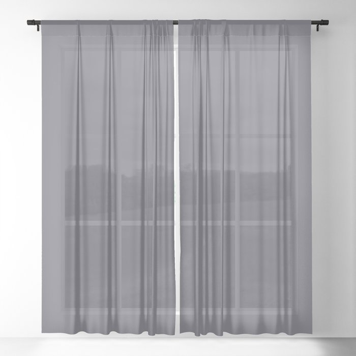 Gray-Purple Punch Sheer Curtain