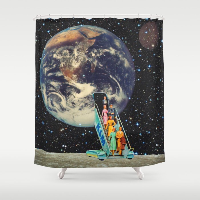 Travel to the Moon  Shower Curtain
