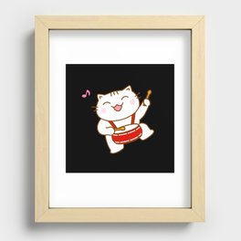 The Beat Goes Cat  Recessed Framed Print