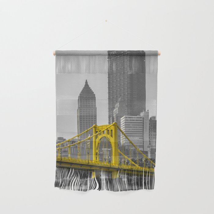 Pittsburgh City Skyline Tall Print Wall Hanging