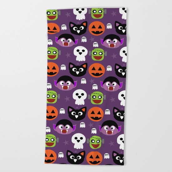 Halloween friends Beach Towel